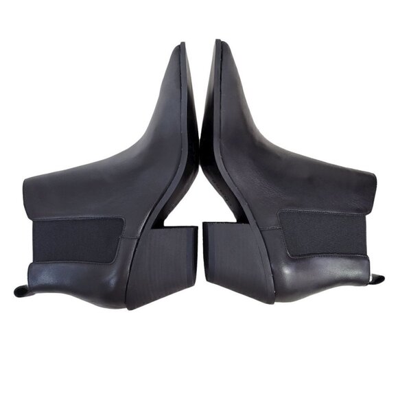 CHARLES BY CHARLES DAVID Black Leather Pointed Toe Chelsea Booties | 8.5 - Picture 8 of 16